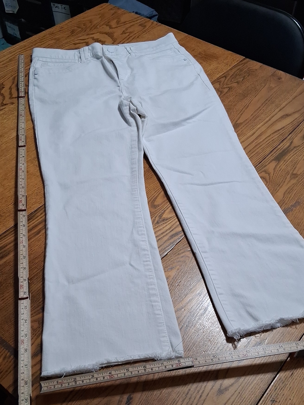 DEMOCRACY Jeans Womens 10 WHITE DENIM AB TECHNOLOGY Used Pants Preowned